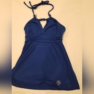 GUESS Vintage Halter top. Rich blue color, can be dressed up with a nice pants